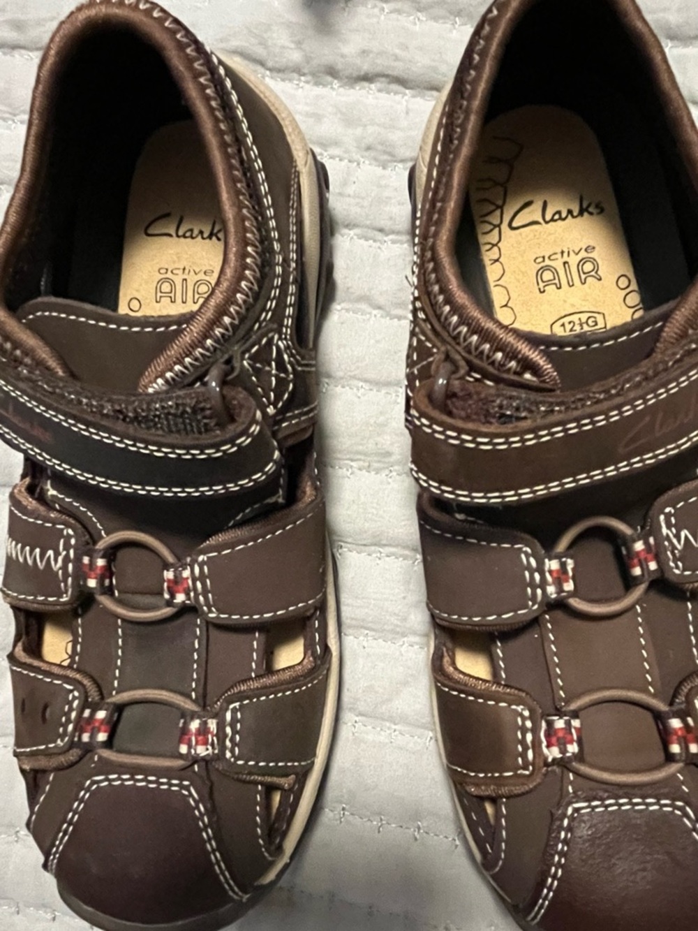 Athletic Sneakers with Red and Brown Sole